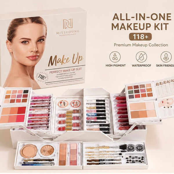 -Miss Young Professional Makeup Kit Sets -118pc