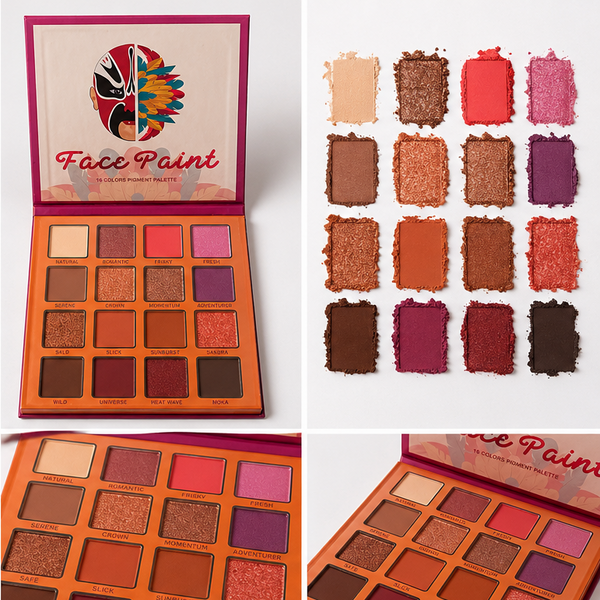 Febble Face Paint – 16 Colors Pigment Palette